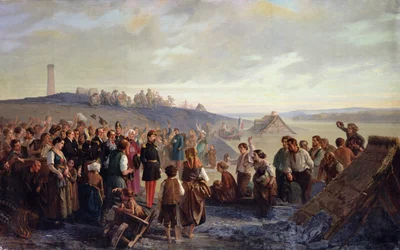Napoleon III besucht die Schieferbrüche von Angers, 1856